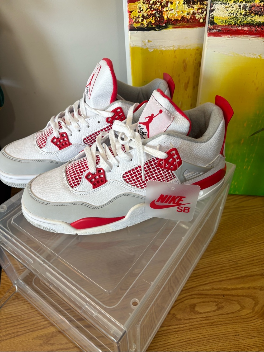 Jordan Men’s Sneakers in White and Red